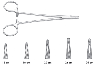 Голкоутримувач Мейо-Гегара, загально-хірургічний, із жолобком, 200 мм
